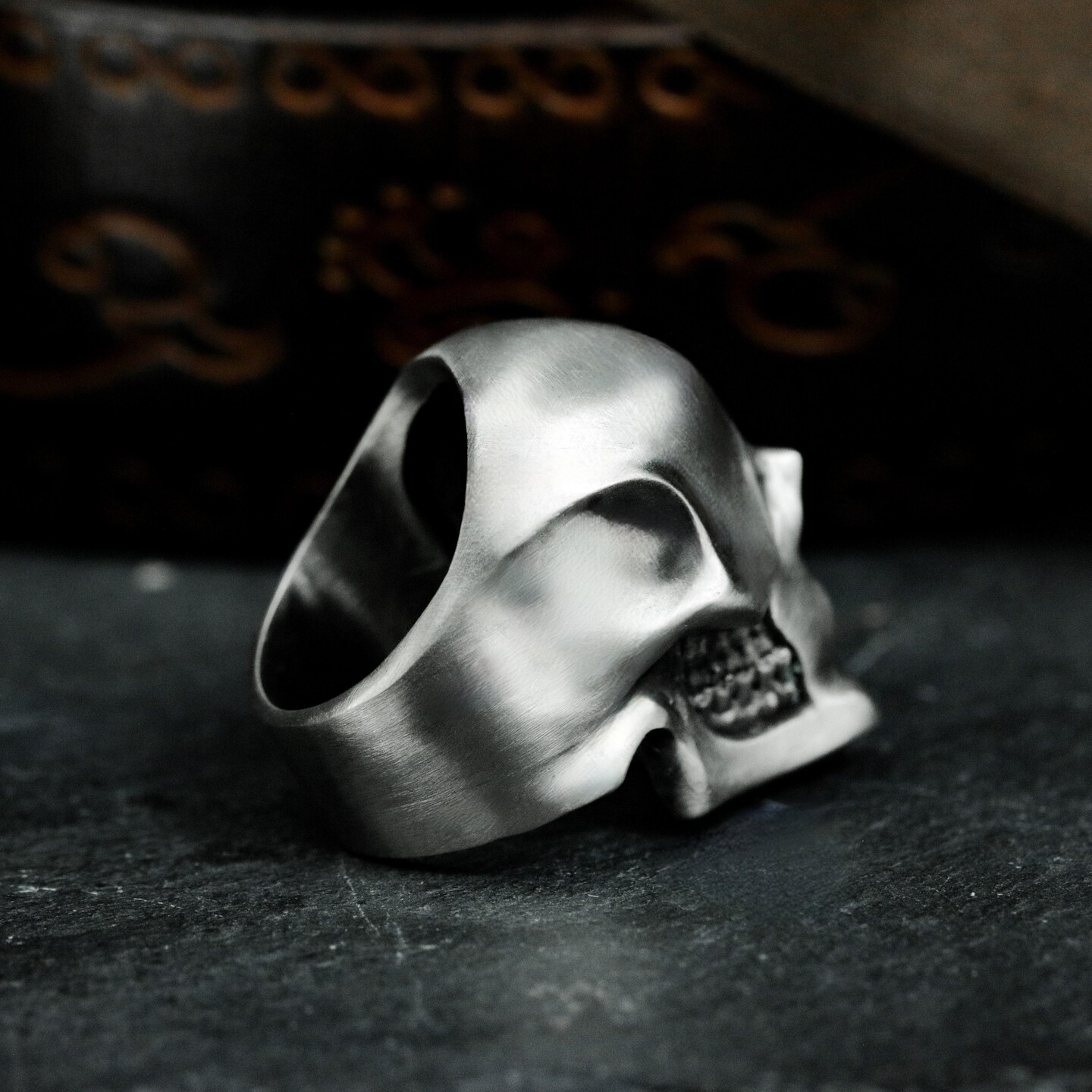 アクセサリー Skull ring fullhandmade silver925 Skull Ring for Men - 925 Sterling Silver & CZ -Size 8 to 15 - VY