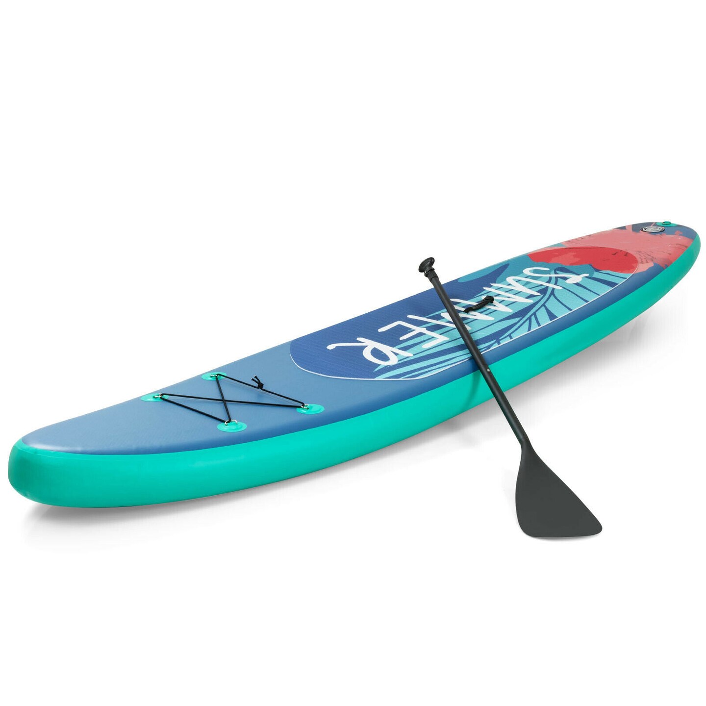 Inflatable Paddle Board with Adjustable Paddle, Carry Bag, and Full Equipment