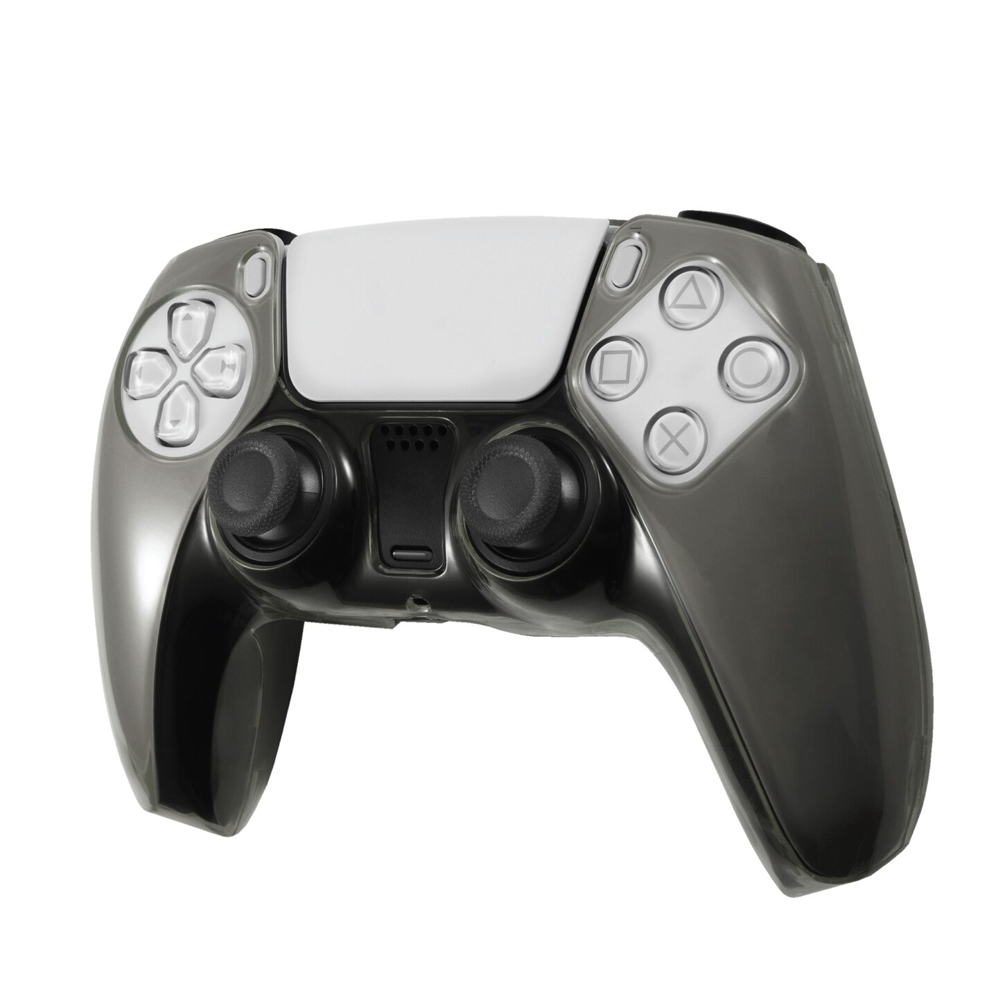 Insten Transparent Case For Sony Playstation PS5 Controller, Protective Hard Shell Cover, Clear Black