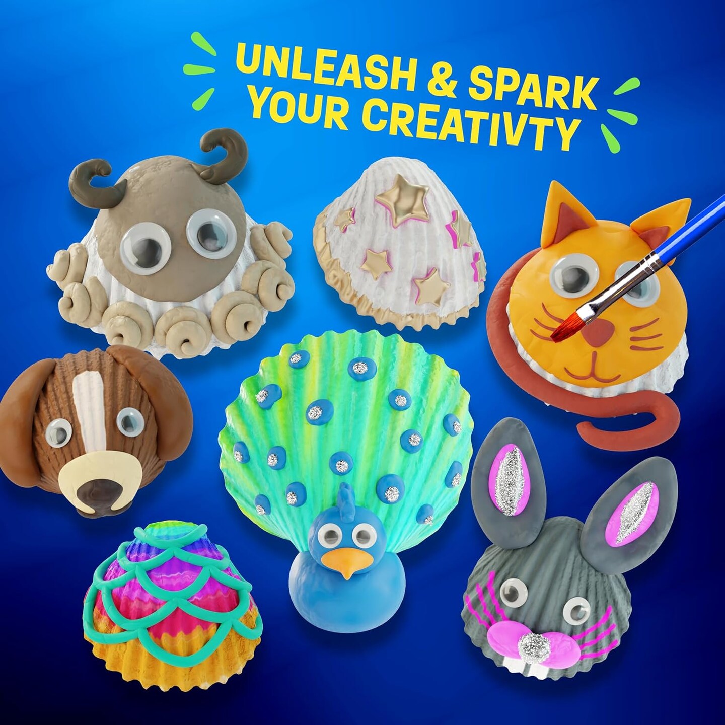 Summer Kids Sea Shell Painting Kit - Arts &#x26; Crafts Summer Gifts for Boys and Girls - Craft Activities Kits - Creative Art Activity Gift Toys for Age 6, 7, 8, 9, 10, 11 &#x26; 12 Year Old 8-12