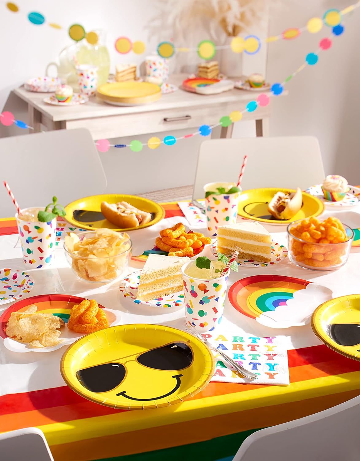 American Greetings Rainbow Party Supplies, Dessert Plates (36-Count)