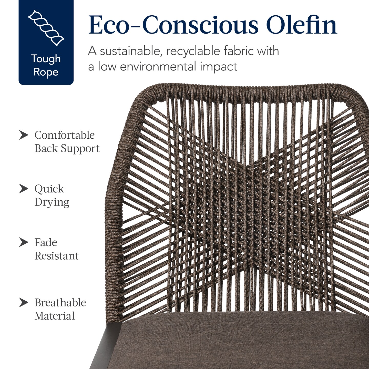 Best Choice Products Set of 2 Indoor Outdoor Counter Height Barstools w/ All-Weather Rope & Aluminum