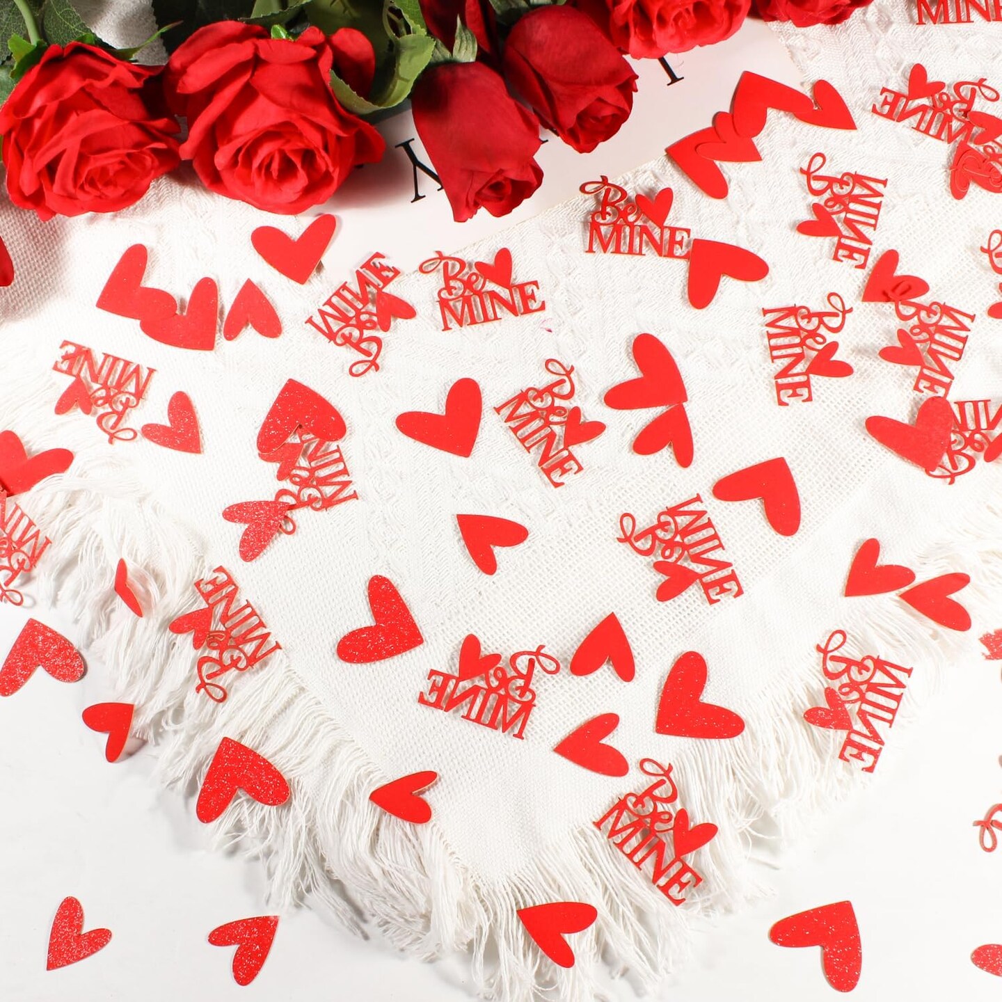 Red Heart Valentines Day Party Confetti,Be Mine Wedding Decor,Engagement Bachelorette Party Decorations,Bridal Shower,Birthday,Proposal Decorations.