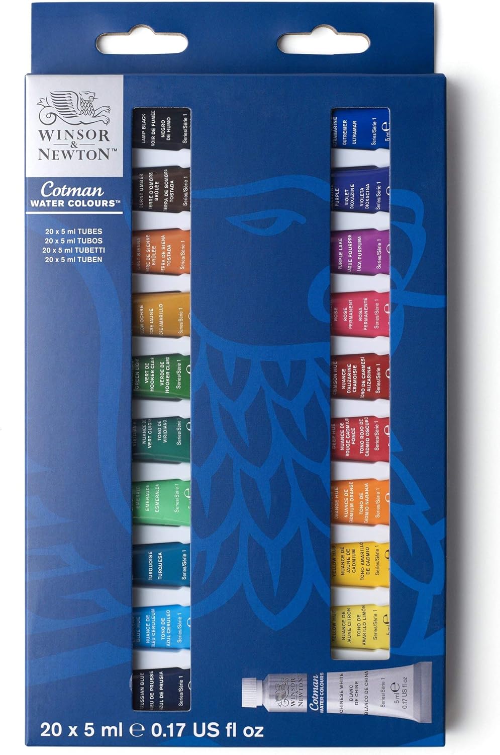 Cotman Watercolor Paint Set, 20 Colors, 5ml (0.17-oz) Tubes