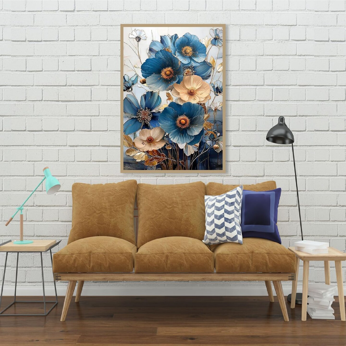 Flower Diamond Painting Kits for Adults, 5D Flwoers Diamond Art Kits for Beginners, DIY Full Drill Plant Diamond Gem Art Kits for Home Wall Decor 12x16 Inch