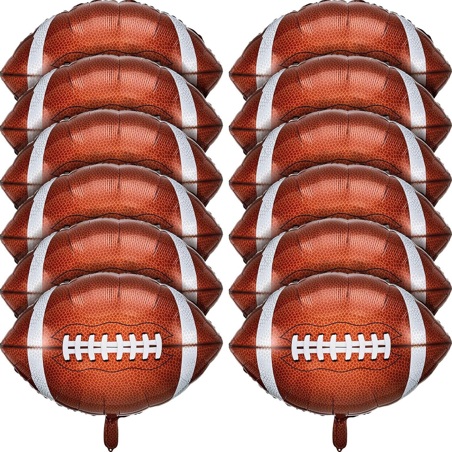 Football Balloons Football Rugby Shaped Aluminum Foil Balloons for Sport Themed Rugby Birthday Party Decor, 26 Inch(12 Pieces)