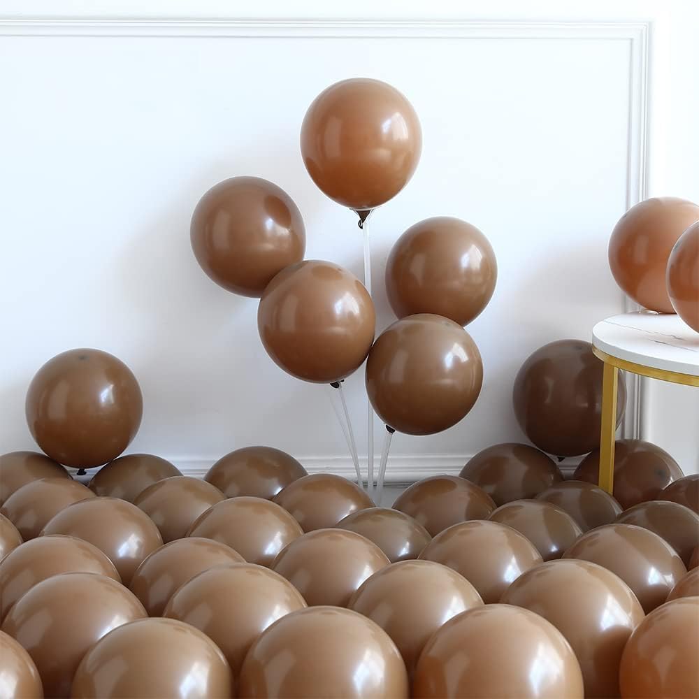 Football Balloon Garland Arch Kit 131Pcs Sage Green and Coffee Brown Balloons