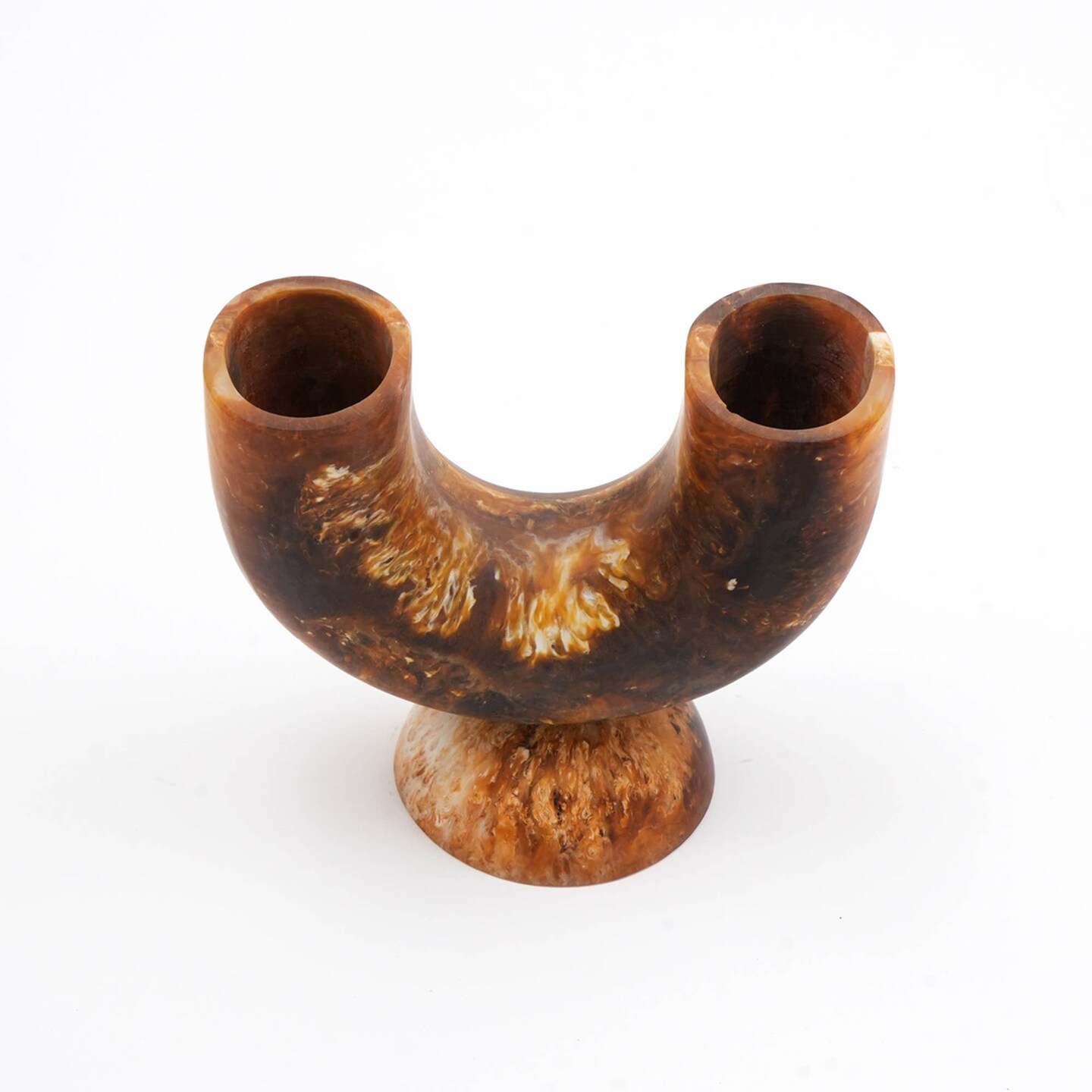 Resin Flower Vase with Base - Artistic Marbled