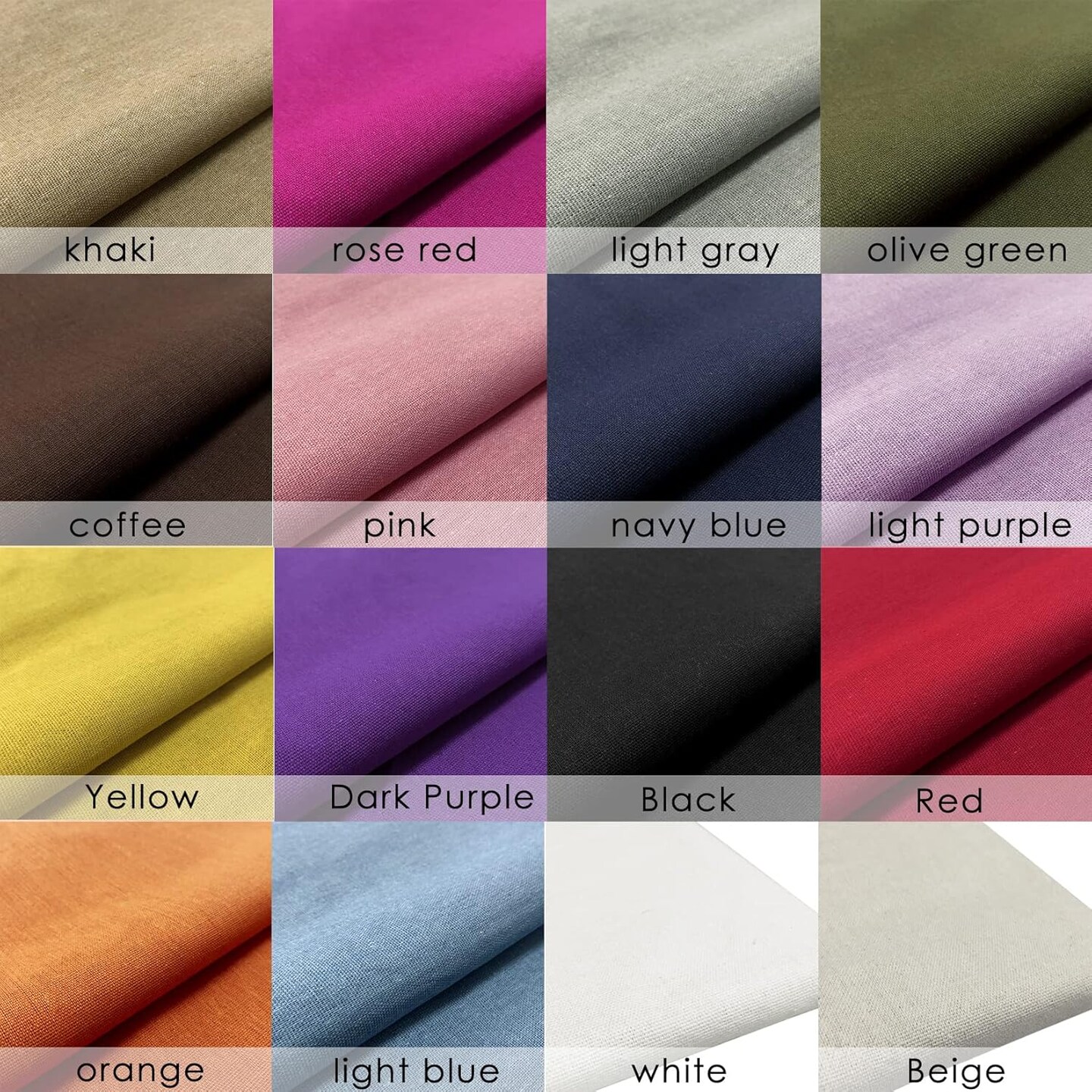 16 Pcs/Set Linen Fabric for Embroidery, Embroidery Linen Fabric Squares Cloth Embroidery Needlework 100 Skeins Embroidery Floss Cross 5 Pieces Embroidery Hoops (19 x 19 Inch)