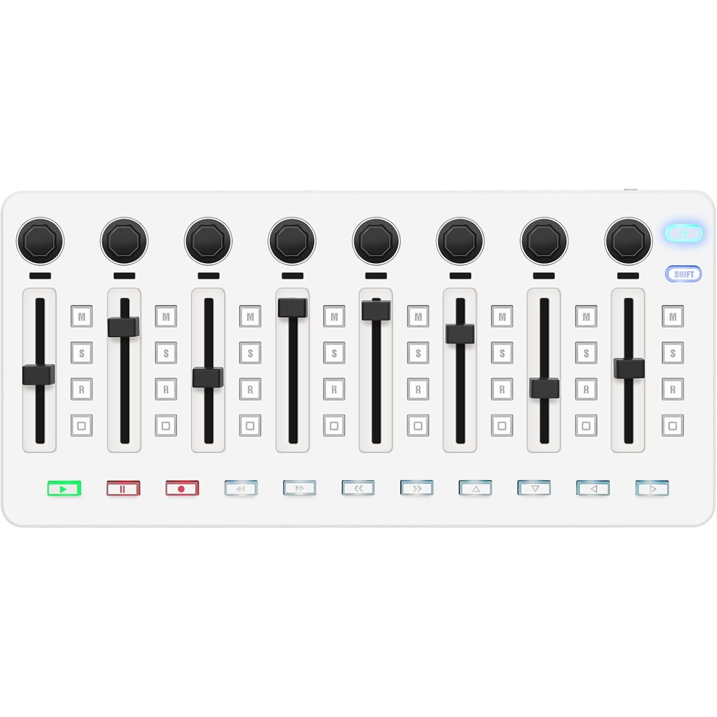 M-WAVE – Wireless MIDI Controller – Bluetooth USB MIDI Mixer with 8 Knobs, DAW Integration