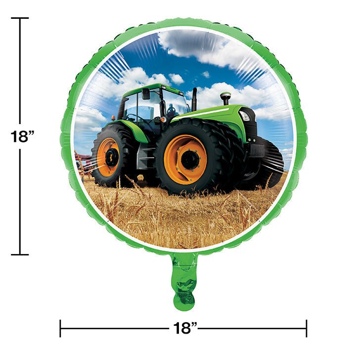 10 pc Bulk Tractor Time Mylar Balloons