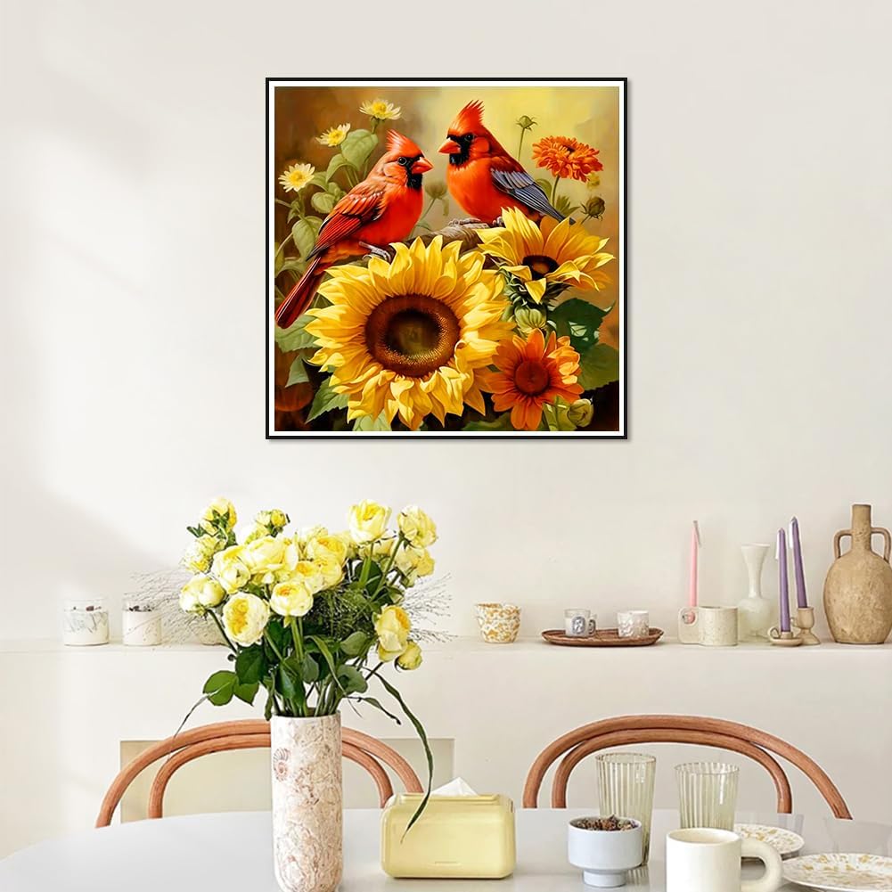 Diamond Painting Kits for Adults, 5D DIY Cardinal Diamond Art Kits for Beginners, Full Drill Diamond Painting Kits