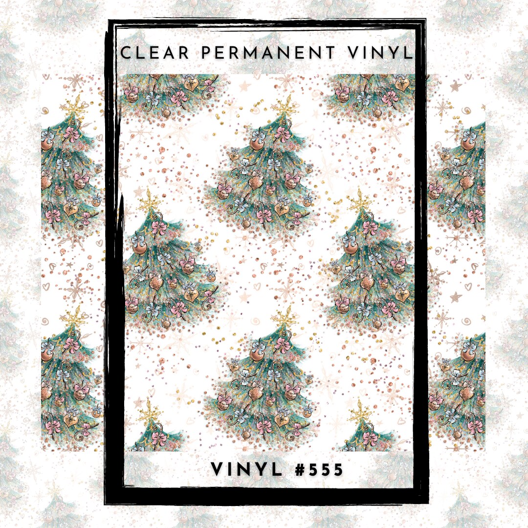 #555 CLEAR Nutcracker Pastel Christmas  12x12 Pattern Vinyl