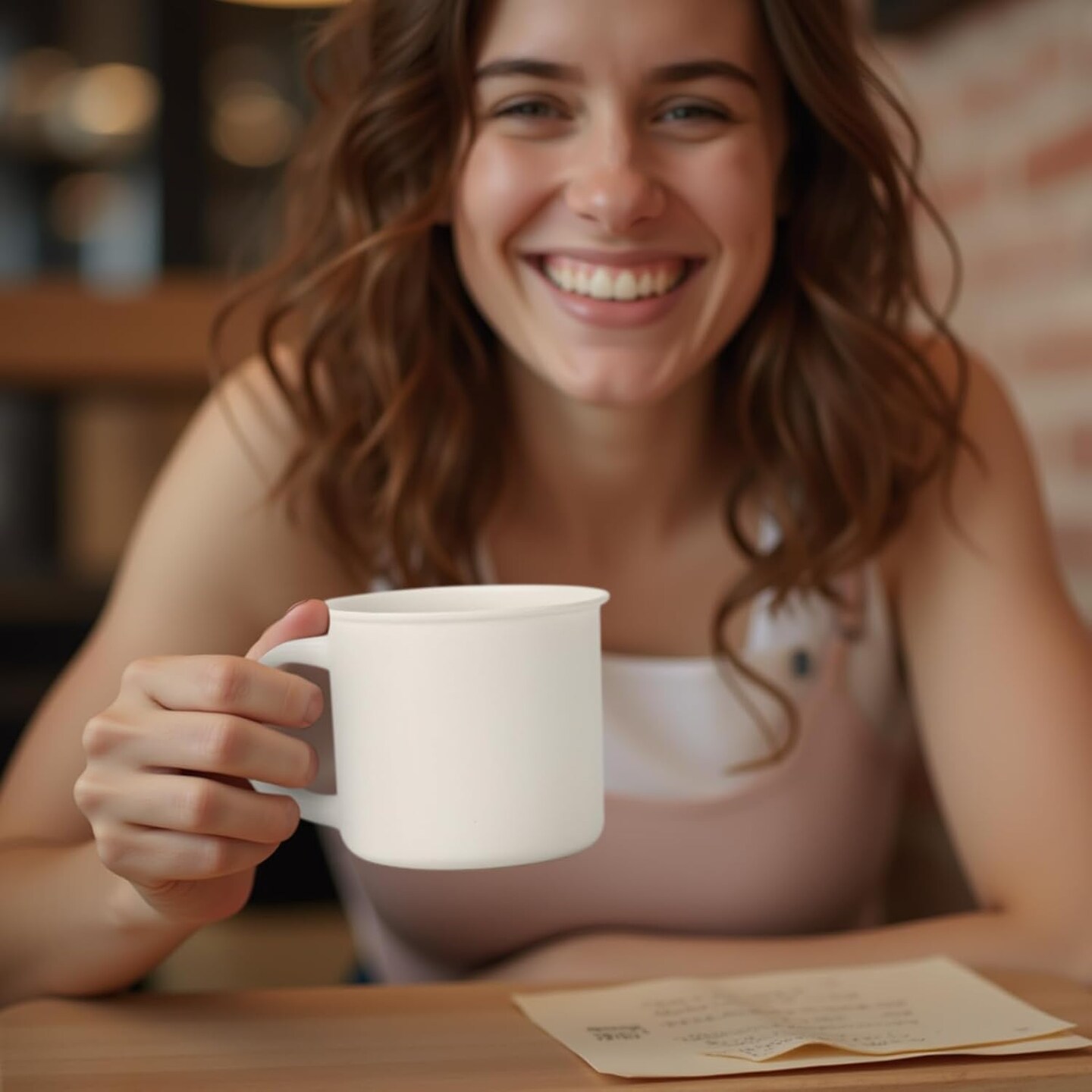 White Coffee Mugs Set of 4, 12 Ounce Coffee Mugs with Handles