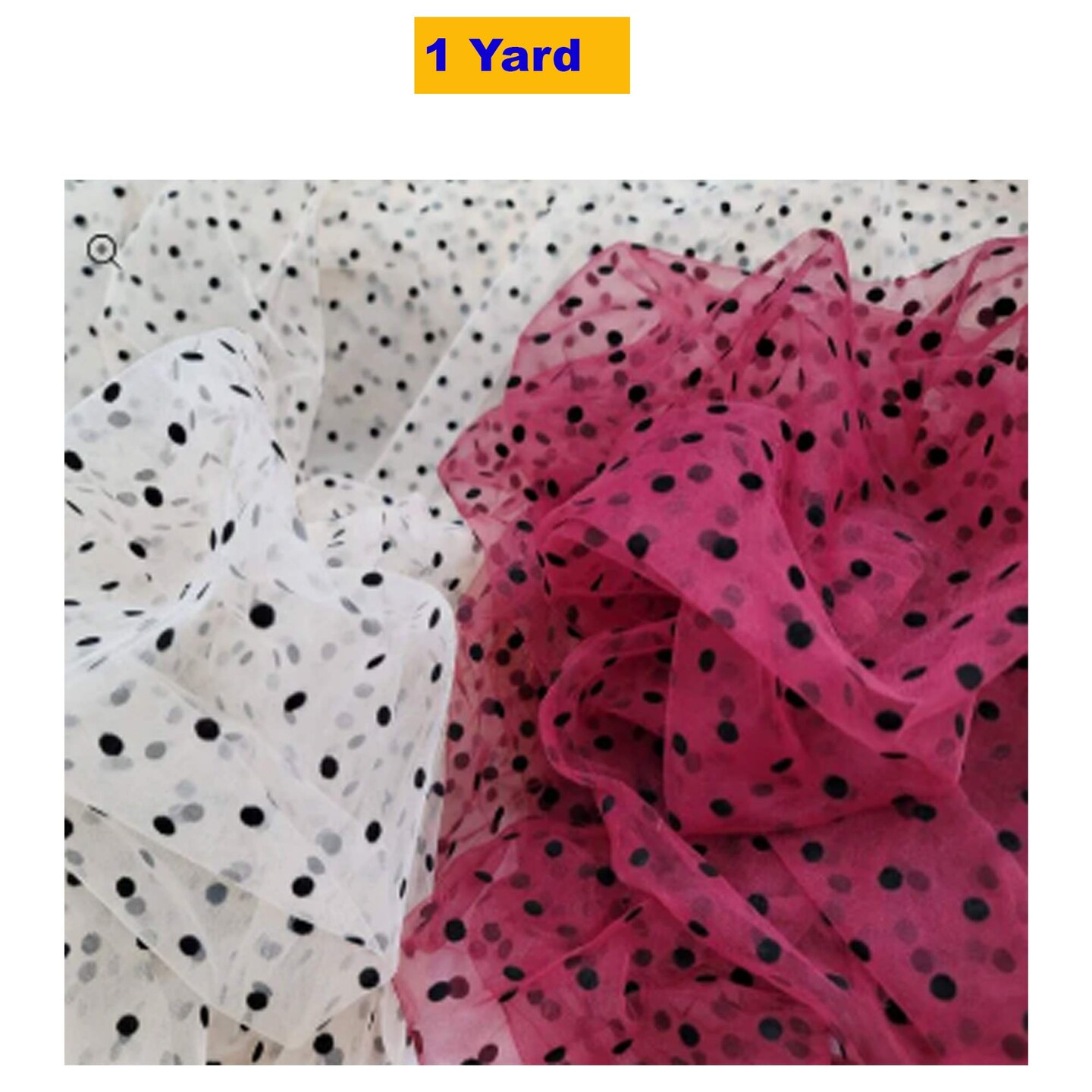 Black Polka-Dot on Nude Mesh or Burgundy Mesh Tulle Stretch Fabric