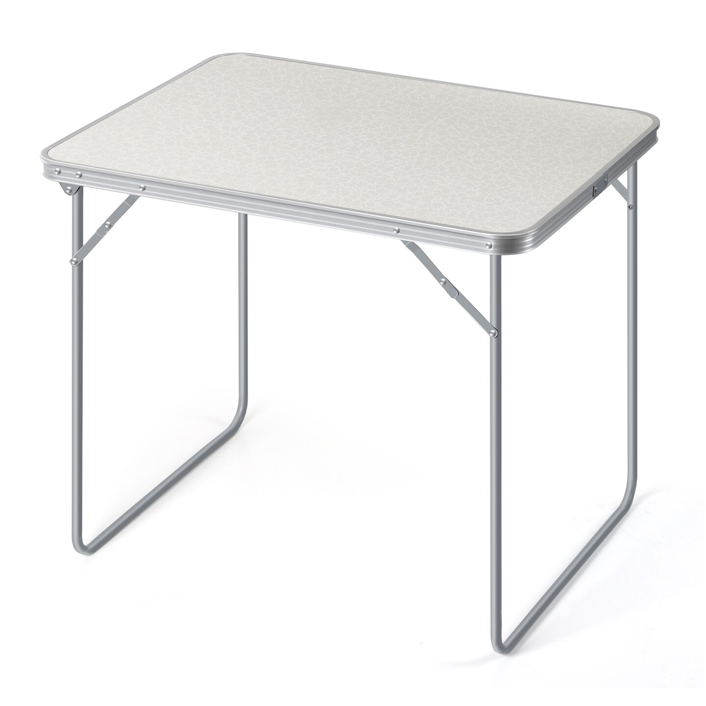 Portable Folding Camping Table &#x2013; Lightweight 31&#x22; White Outdoor Picnic Table, Waterproof MDF &#x26; Aluminum Alloy, Compact for Beach, Tailgating, Patio &#x26; Indoor Use