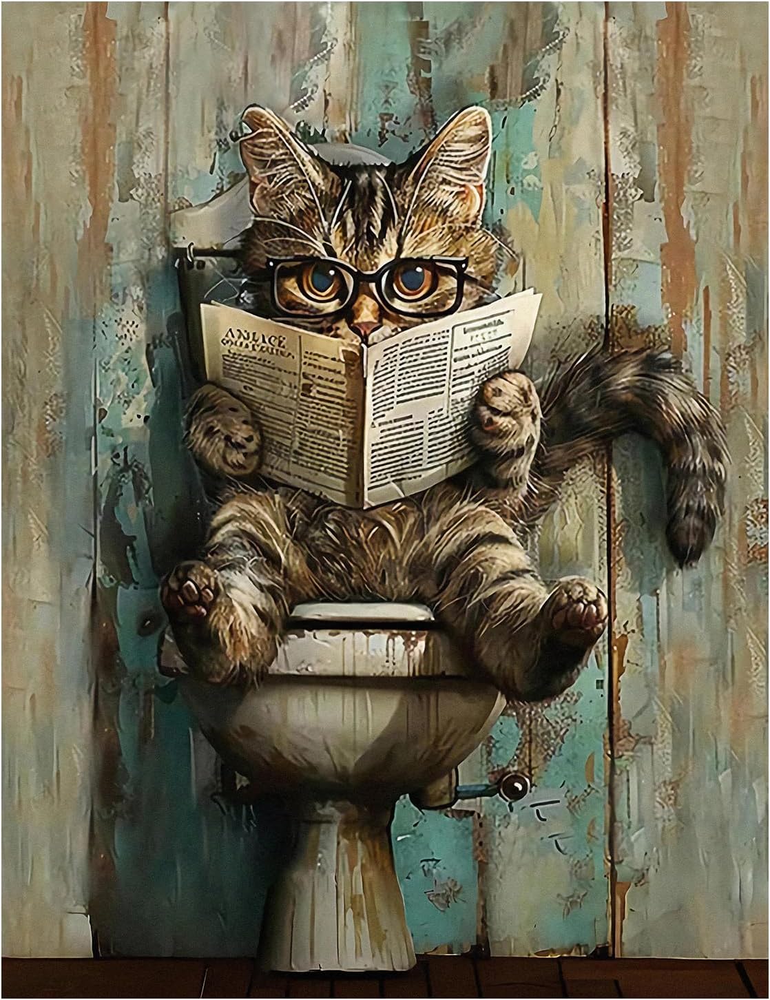 Diamond Painting Cat - Diamond Art, Gem Art Animal Diamond Art Kits for Adults,Gem Art Kits Gifts for Adults Home Wall Decor