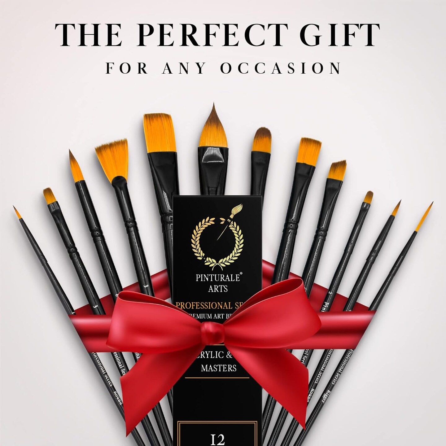 Set of 12 Brushes for Acrylic &#x26; Oil Painting | Acrylic &#x26; Oil Masters | Professional Handmade Brush Set