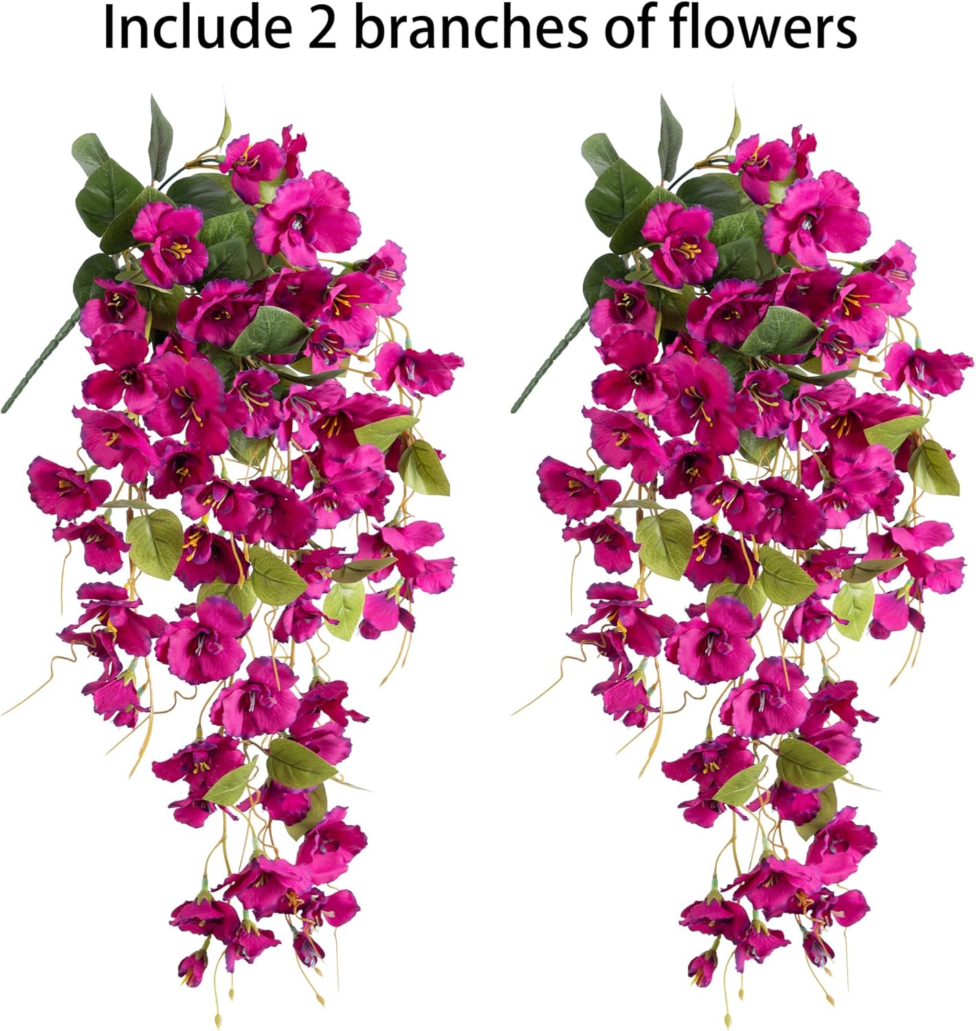 Fake Hibiscus Artificial Hanging Flowers Plants for Outdoors Spring Decoration