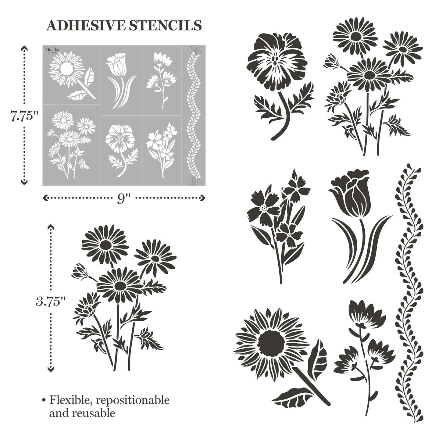 Martha Stewart&#x2122; Flora &#x26; Fauna Stencil Kit - 13 pc. - 68510