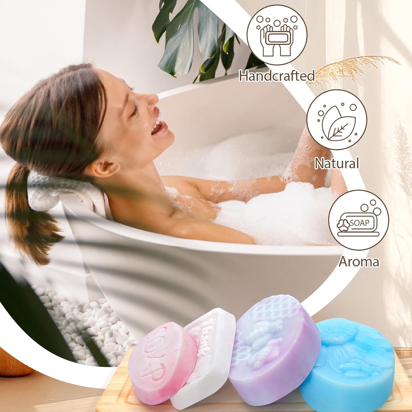 Soap Making Kit Supplies, Crafts Kits for Adults and Kids, DIY Beginners Kit Containing Silicone Mold, Soap Cutter and Shea Butter Base, Fragrances and Gift Cards
