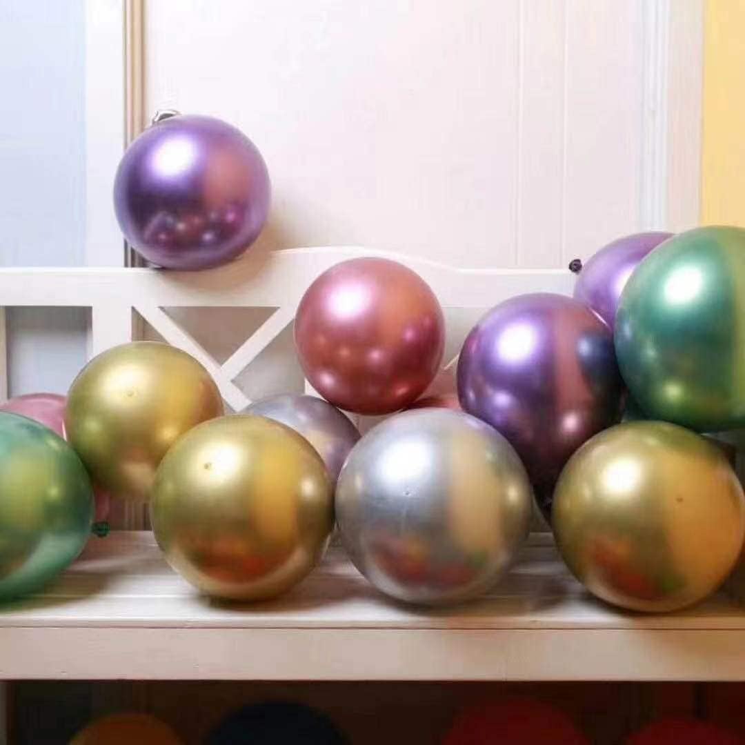 Light Pink Metallic Balloons, 12inch (50pcs&#xFF09;Chrome Latex Pink Balloons,