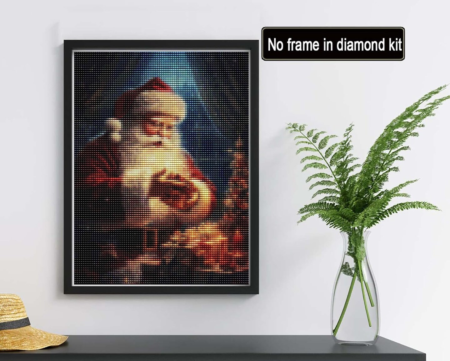 DIY Diamond Art Painting Kits for Adults Santa Claus, Diamond Art Christmas Full Drill Round Rhinestone, Cross Stitch Embroidery Canvas for Crafts Home Decor 30x40cm