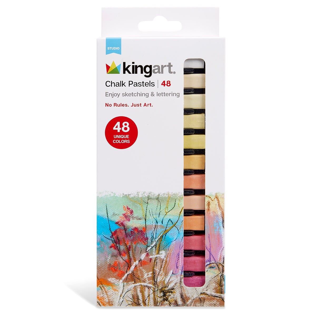 KINGART&#xAE; Chalk Pastels 48 pc