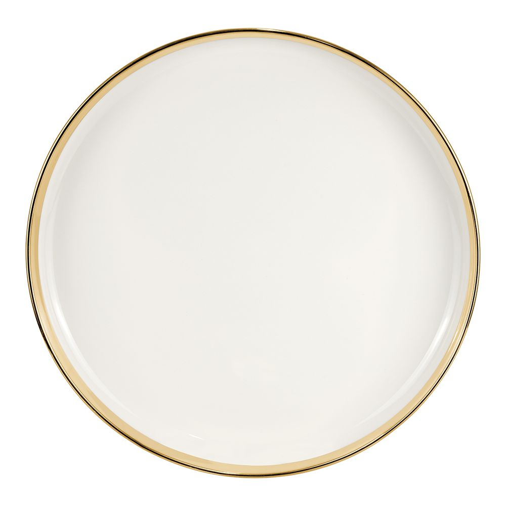 Porcelain Dinnerware Set White and Gold