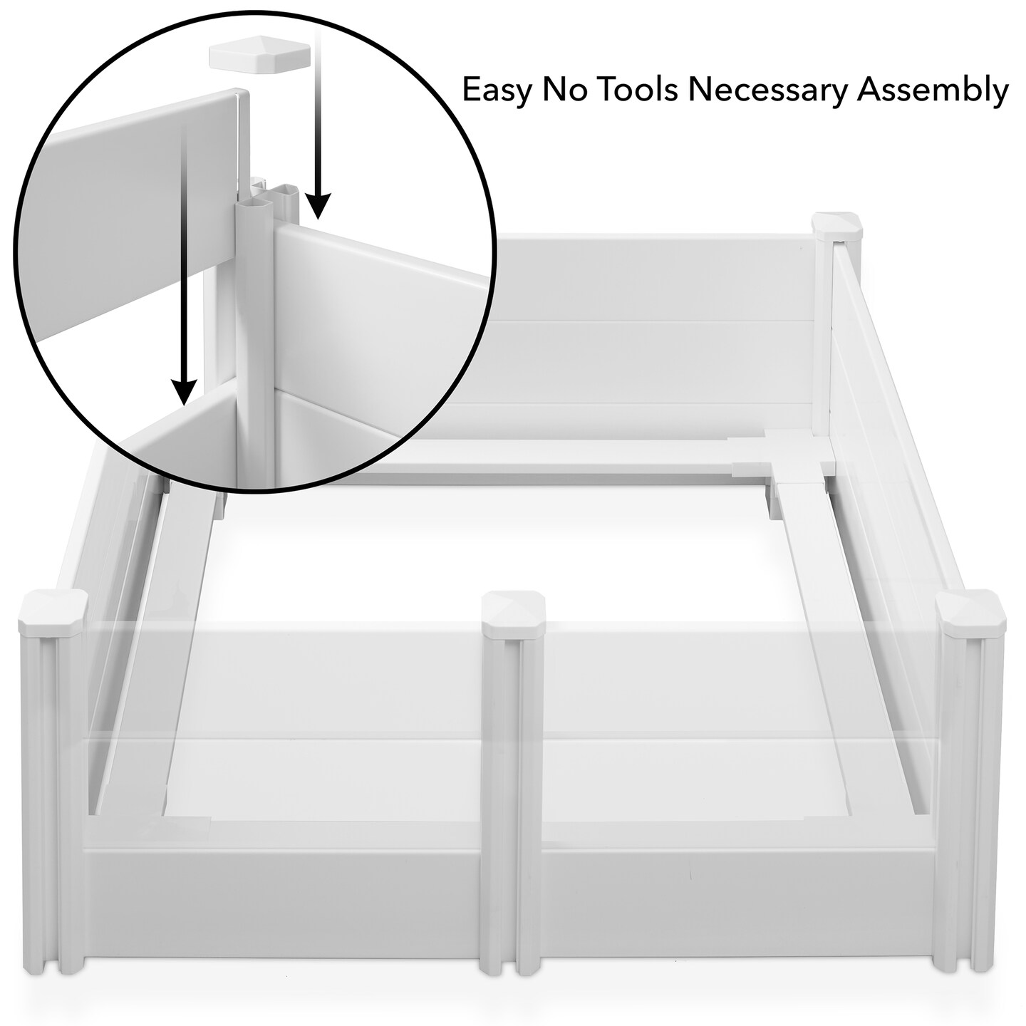 SmithBuilt 48" x 48" x 18" Whelping Box for Dogs and Puppies, Heavy Duty PVC Whelping Pen and Birthing Box with Rails and Adjustable Height Door, White