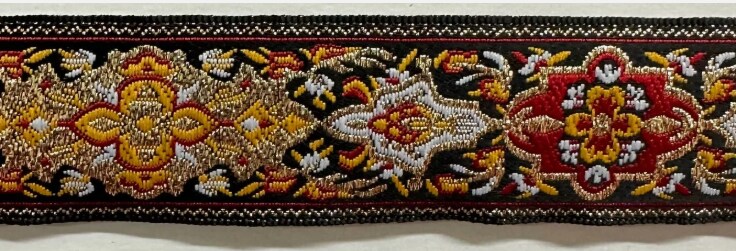 1" Jacquard Woven Metallic Ribbon Trim - 10 Continuous Yards!
