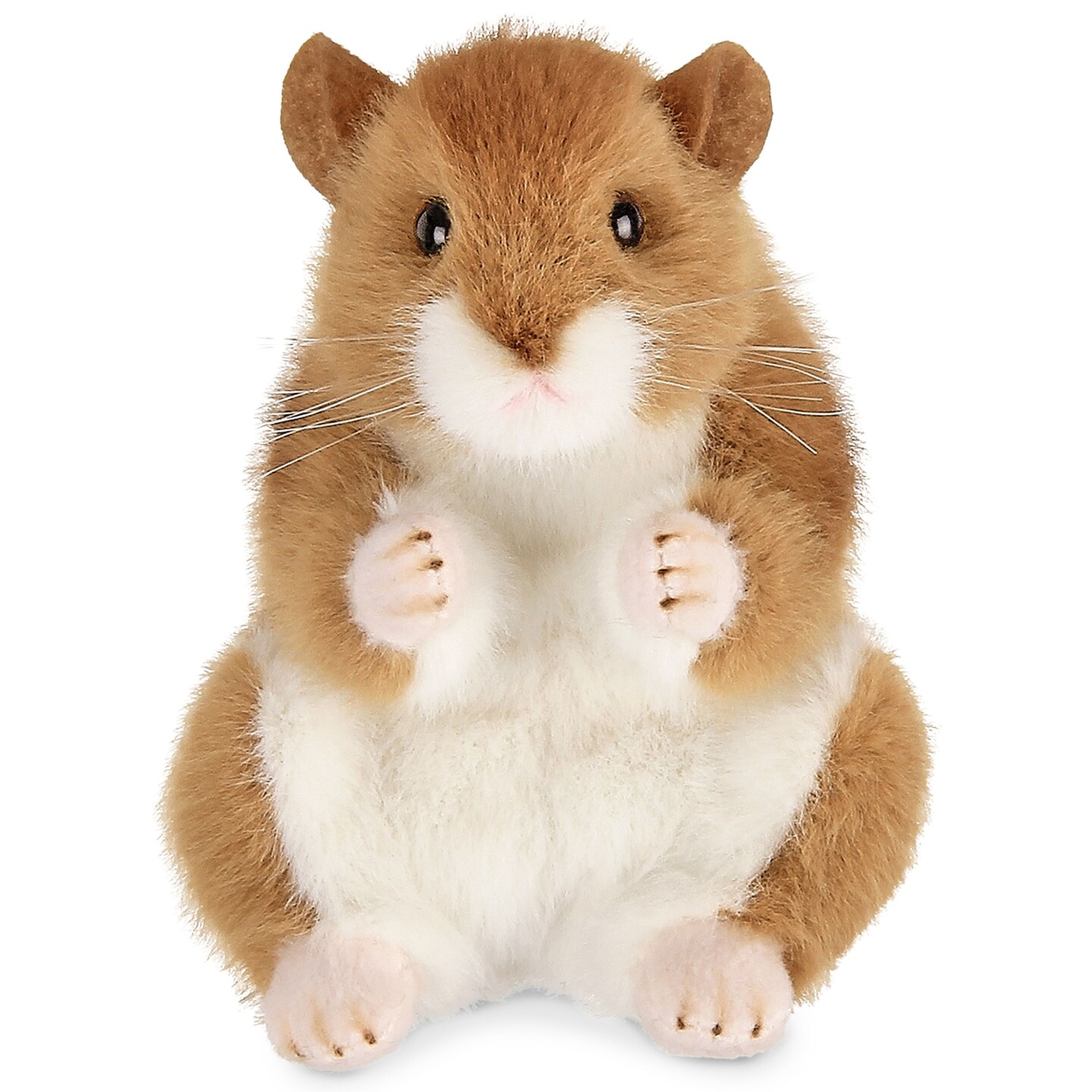 Bearington Collection Cheeks Stuffed Hamster: Adorable Plush Stuffed Hammy, Ultra-Soft 6&#x201D; Toy, Made With Premium Fill, Expressive Face And Natural Whiskers; Machine Washable, Gift For Animal Lovers