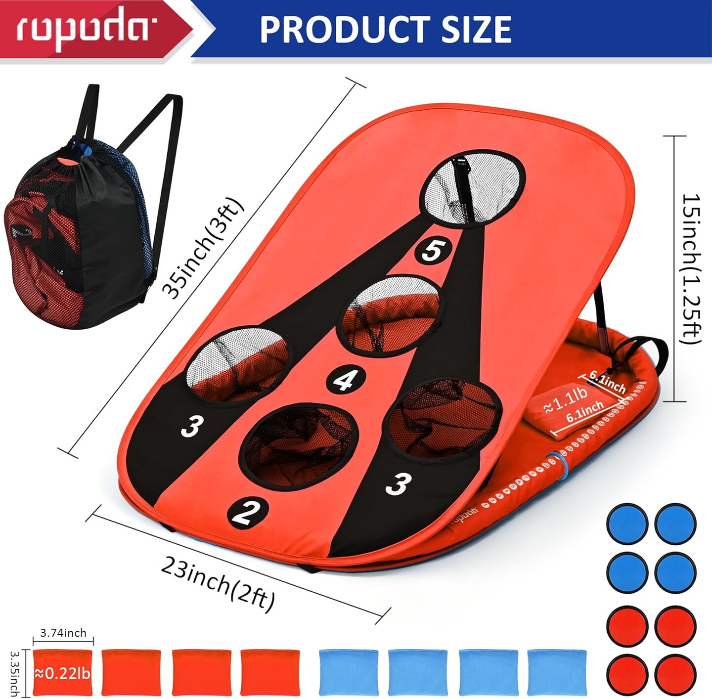 Pool Cornhole Board Set, 3ft x 2ft Corn Hole Games for Adults, Cornhole Set Floating, Pool Games for Adults, Water and Land Dual-Purpose, Easy Setup, Beach Toys for Family, Beach/Lawn Toys