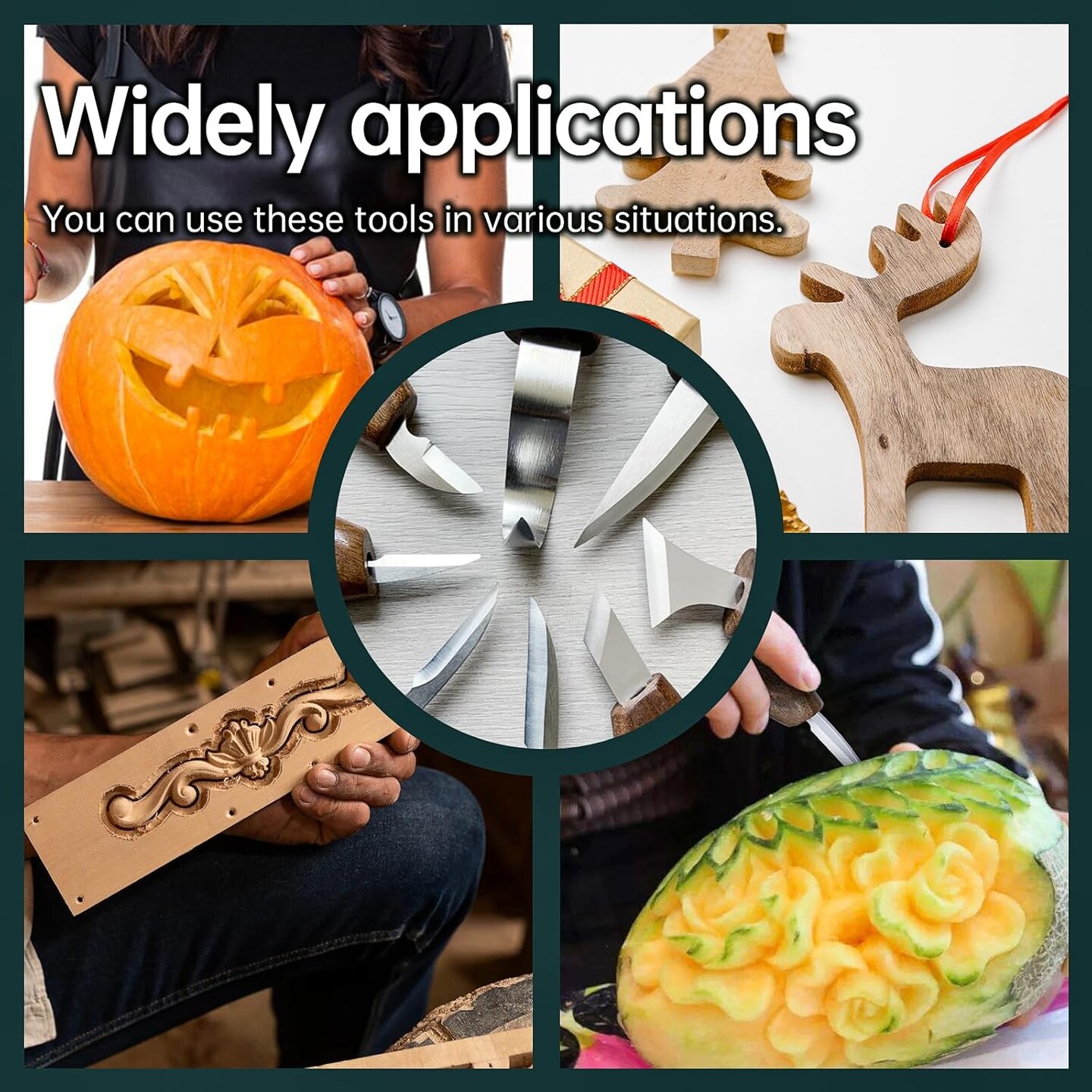 Roll Bag Genuine Leather - Deluxe Whittling Kit - Wood Carving Knife - Widdle Wood Kit - Spoon Carving Tools - Wood Whittling Kit