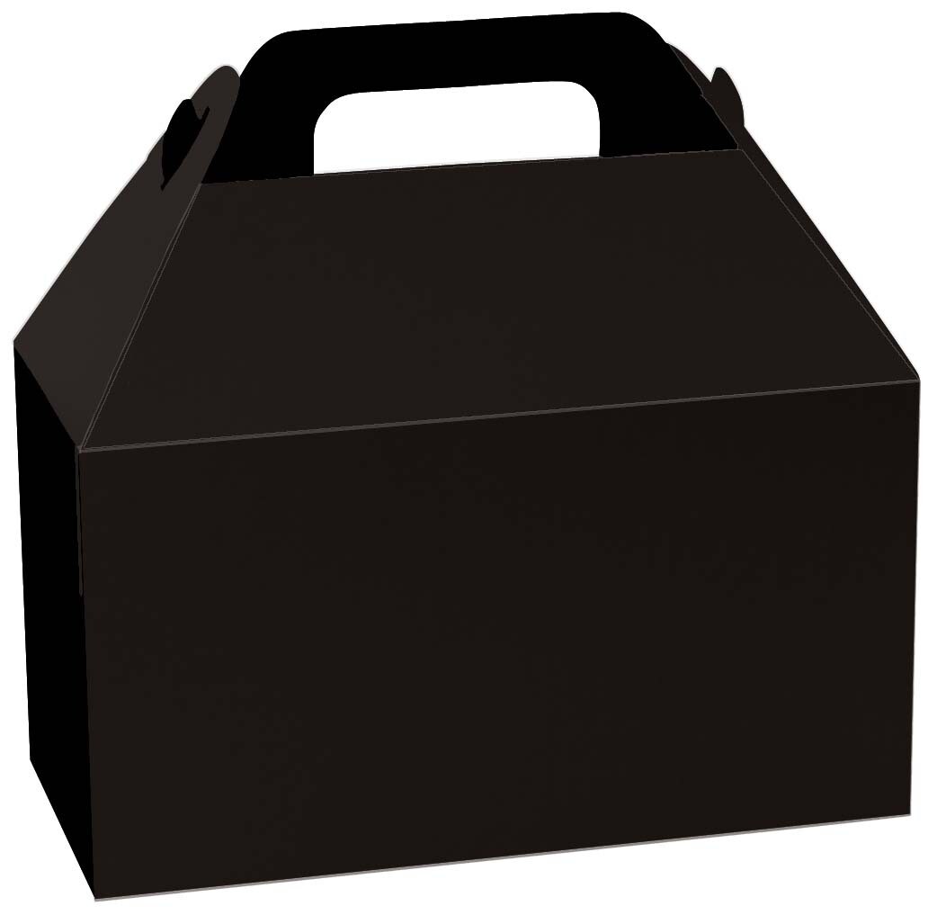Pack/6: Black Gable Box - 8-1/2 x 5 x 5-1/2&#x22;