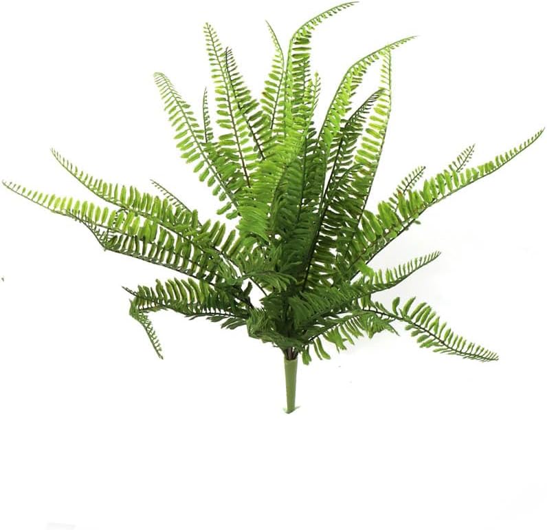 2PC 22" Boston Fern Plant with 30 Silk Fronds – 28" Wide Lush Faux Greenery for Indoors & Outdoors