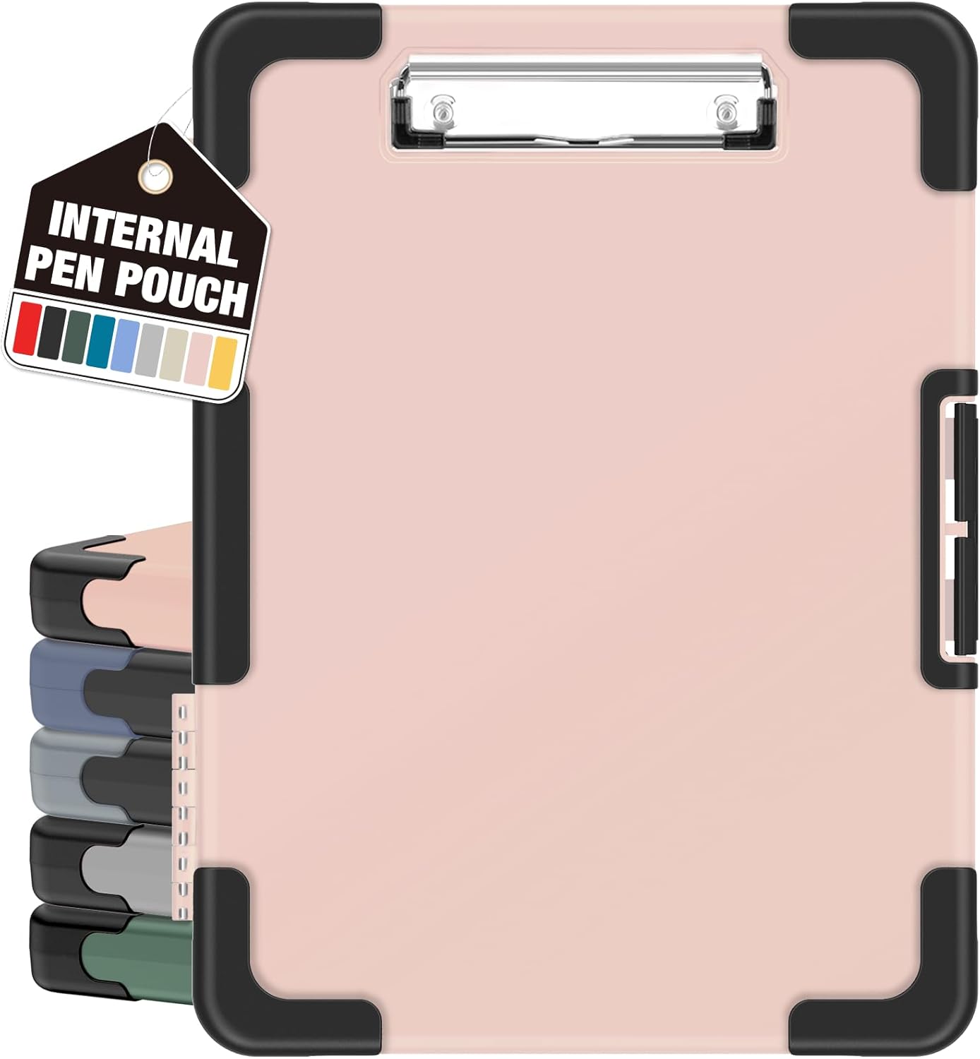 Tough Clipboard with Storage – Heavy-Duty 8.5×11 in, Shockproof Plastic, Pen Pouch & High-Capacity