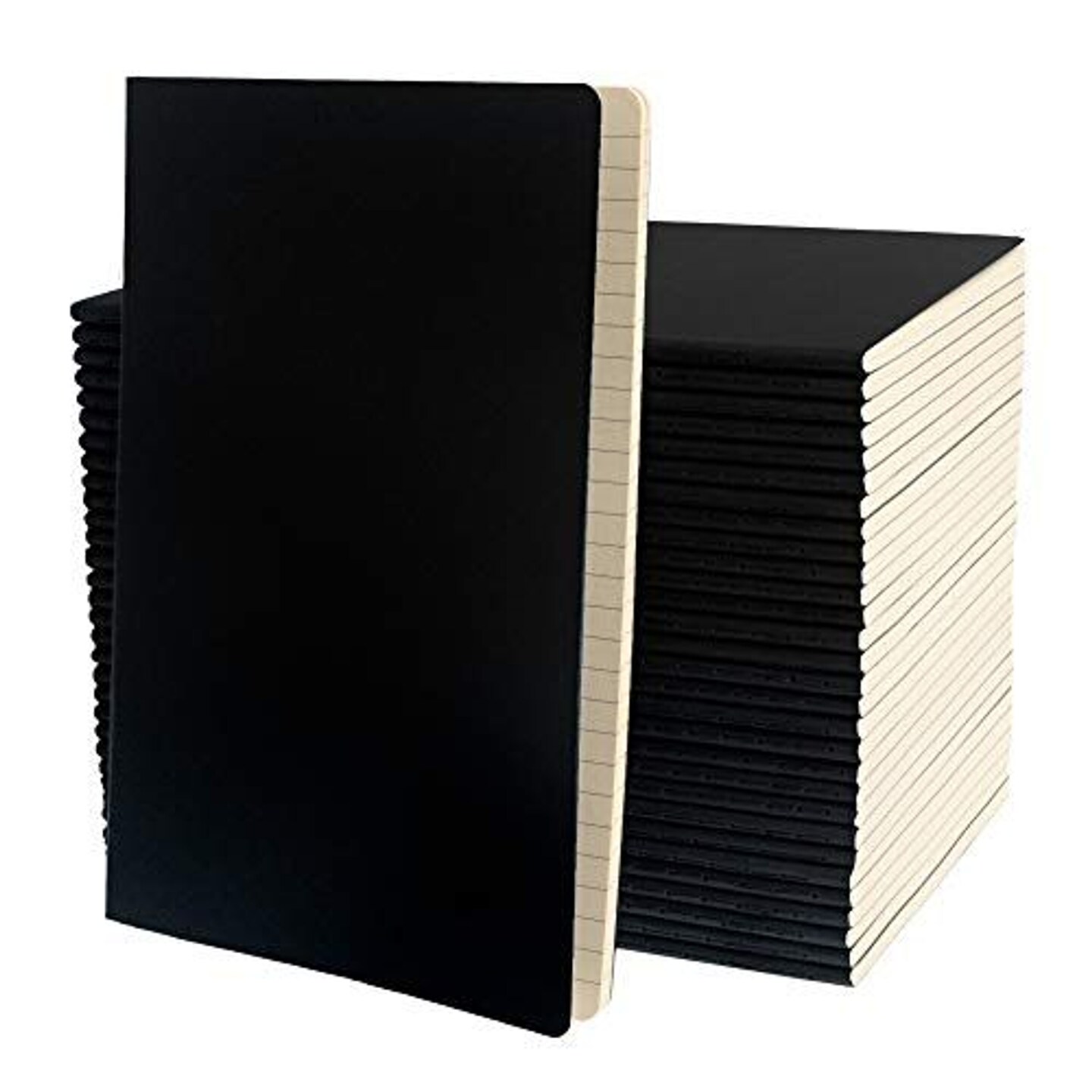 Simply Genius Journaling Notebooks - A5 (5.5 x 8.3In) 30-Pack, Black Softcover, 92 College Ruled Pages - Writing Journal for Work, Study & Professional Use