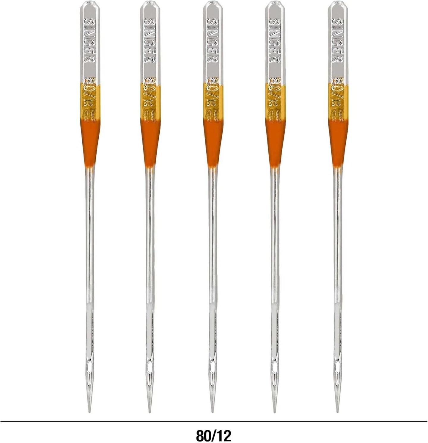 Ball Point Sewing Machine Needles, Size 80/12-5 Count