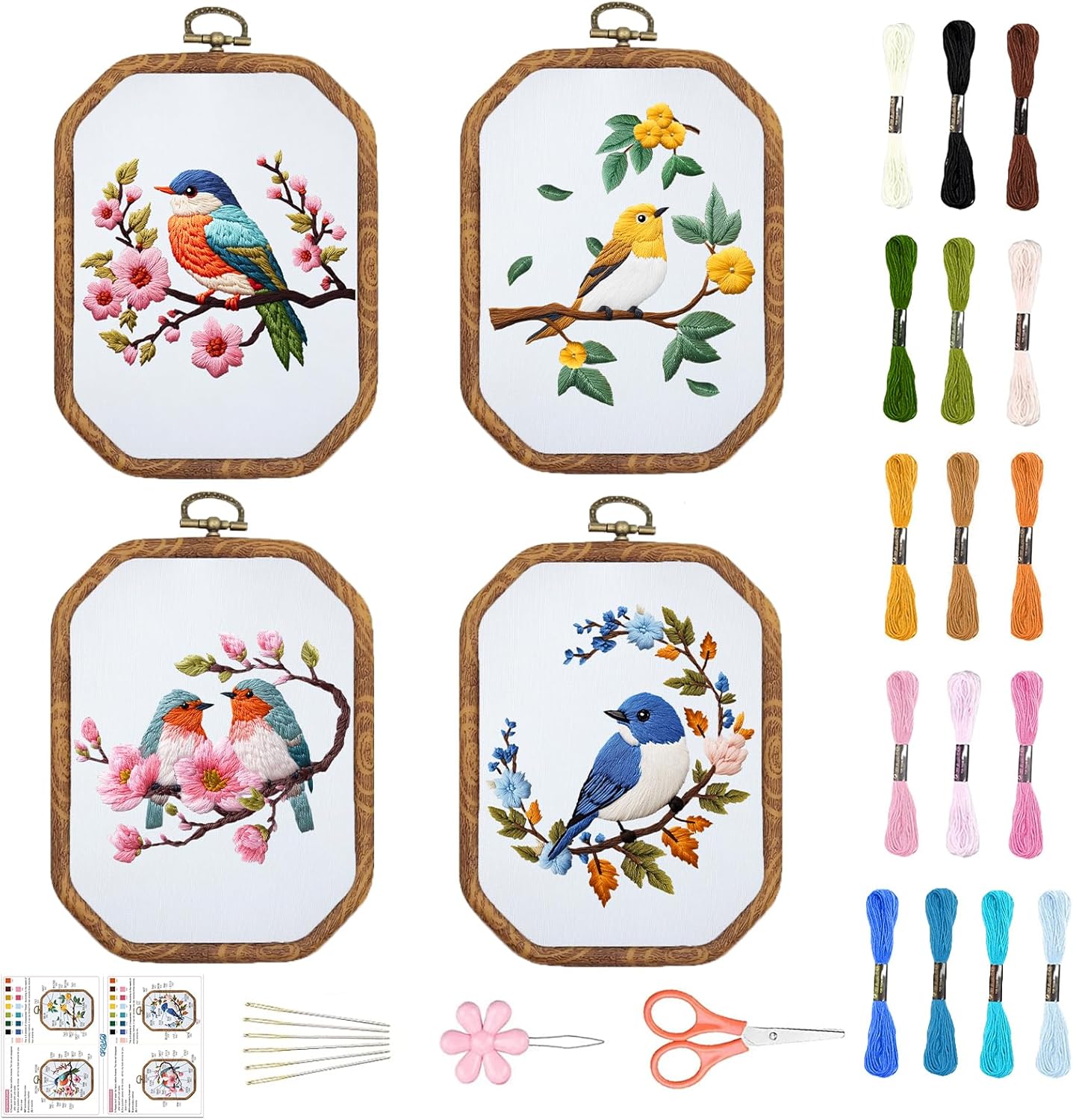 4 Set Embroidery Kit for Beginners Adults
