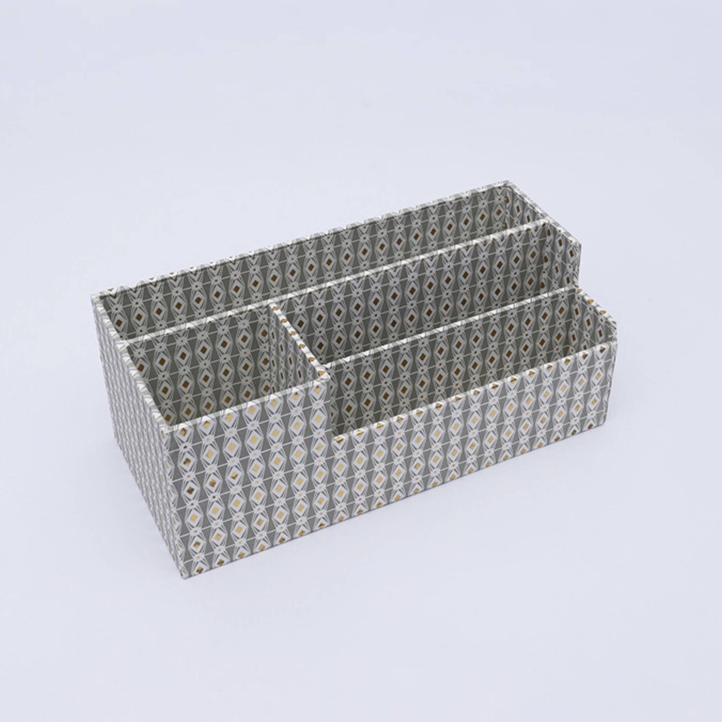 Desk Organizer / Grey - Recycled Cotton Paper