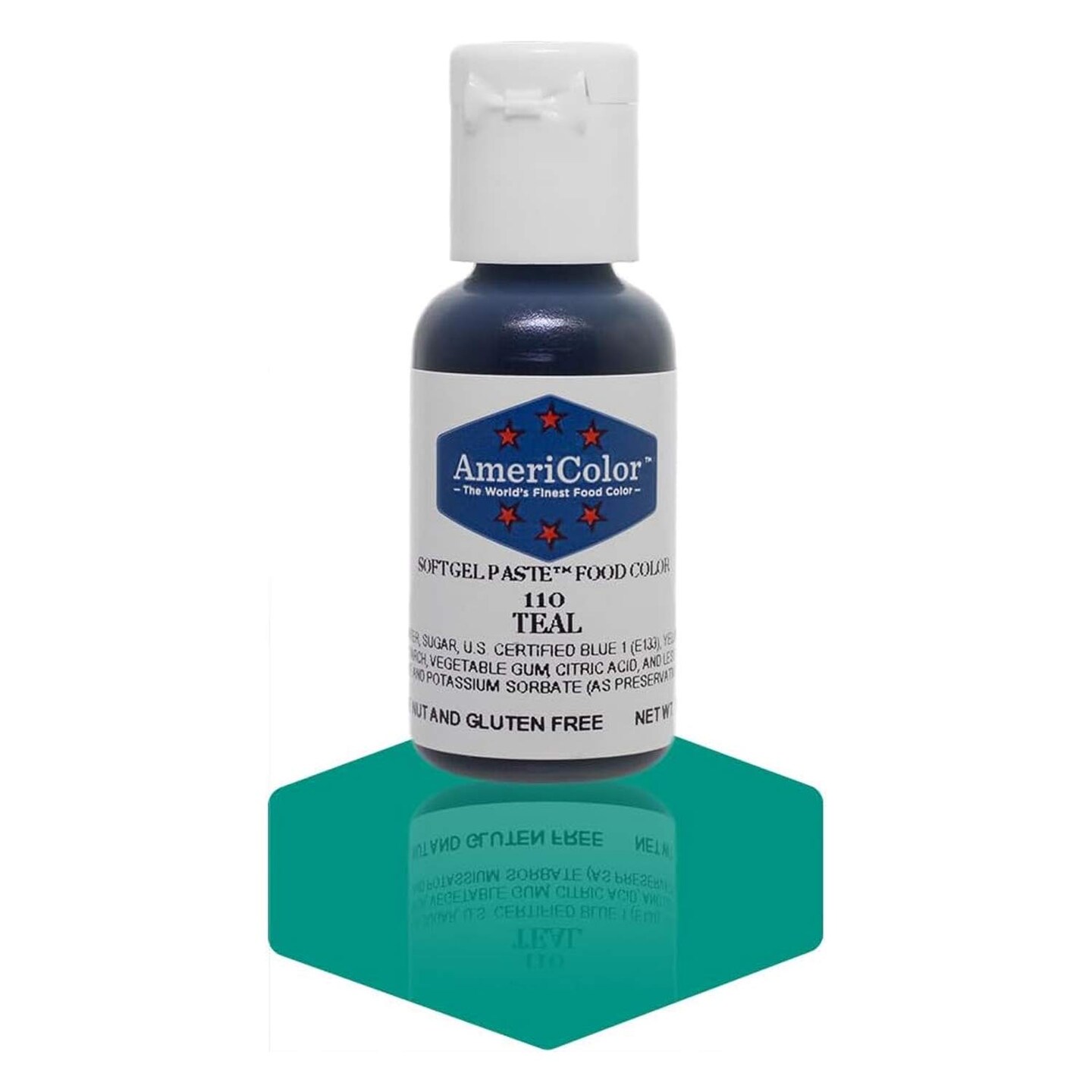 Teal Soft Gel Paste Food Color AmeriColor