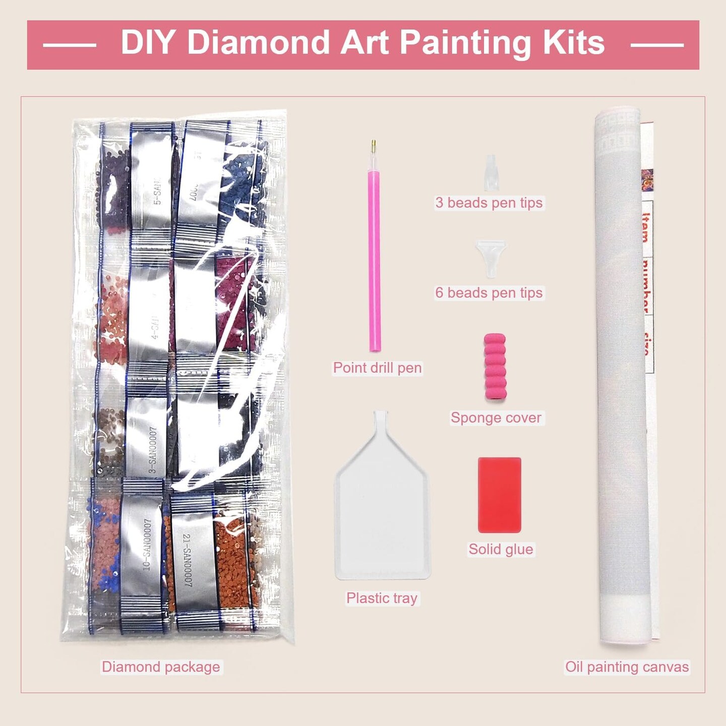 DIY Diamond Painting Kits for Adults, Cat Round Full Drill Diamond Dots Paintings 5D Diamonds Gem Art and Crafts