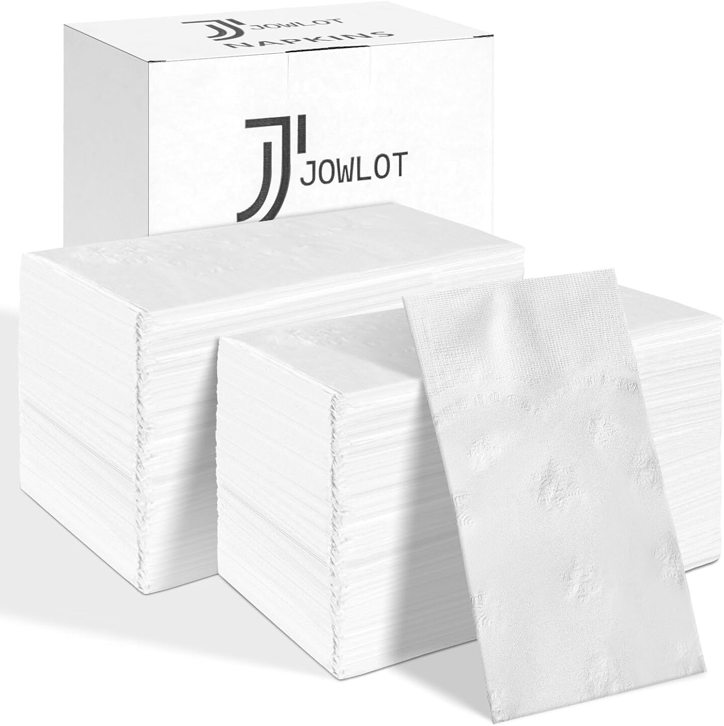 Disposable Napkins, 2-Ply 300 Count Paper Dinner Napkins, White Napkins Bulk for Wedding Party Bathroom and Everyday Use (16.2&#x22; X 15&#x22;)