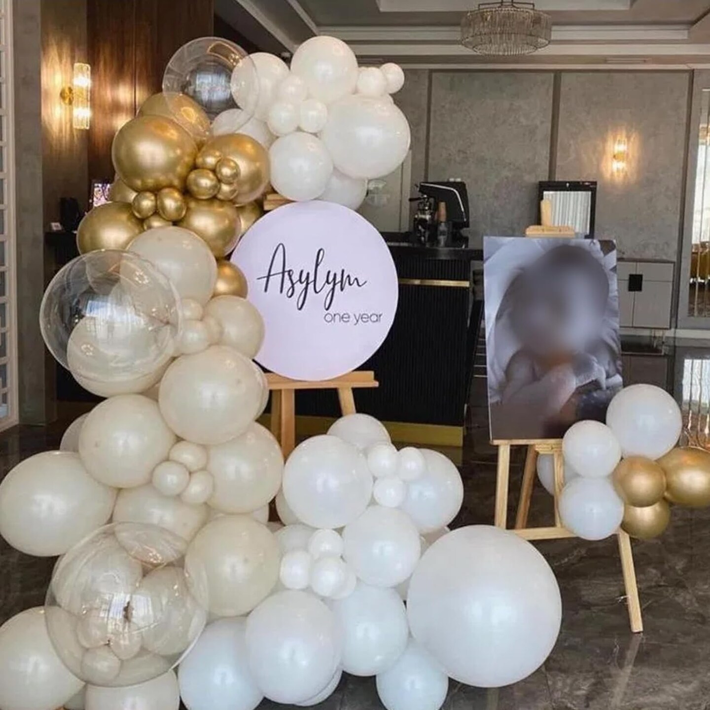 White and Gold Balloons, 12 Inch White Sand Gold Metallic Latex Balloons, Beige Gold Party Balloons