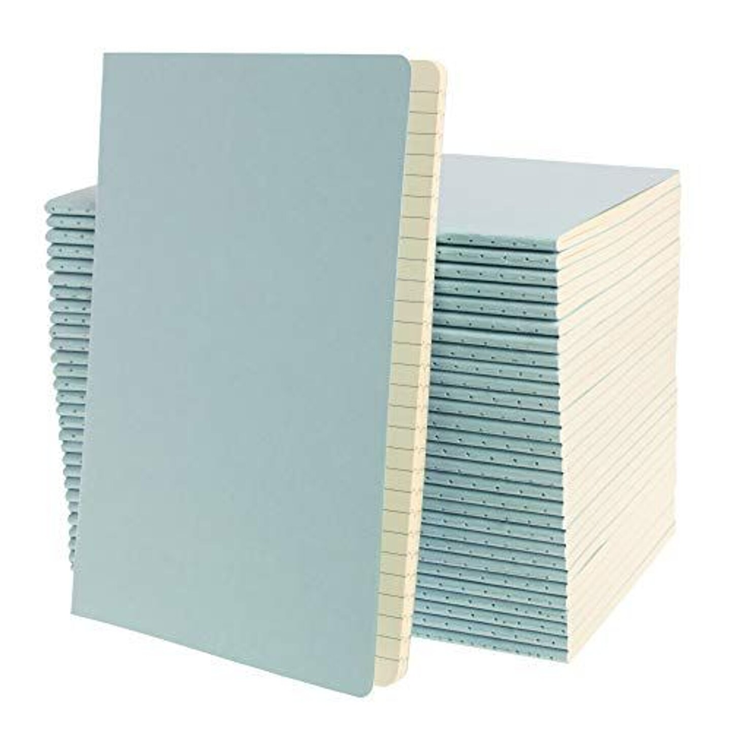 Simply Genius Journaling Notebooks - A5, Light Blue, 30 Pack, Softcover Travel Notebook - College Ruled, 92 Pages, Rounded Corners