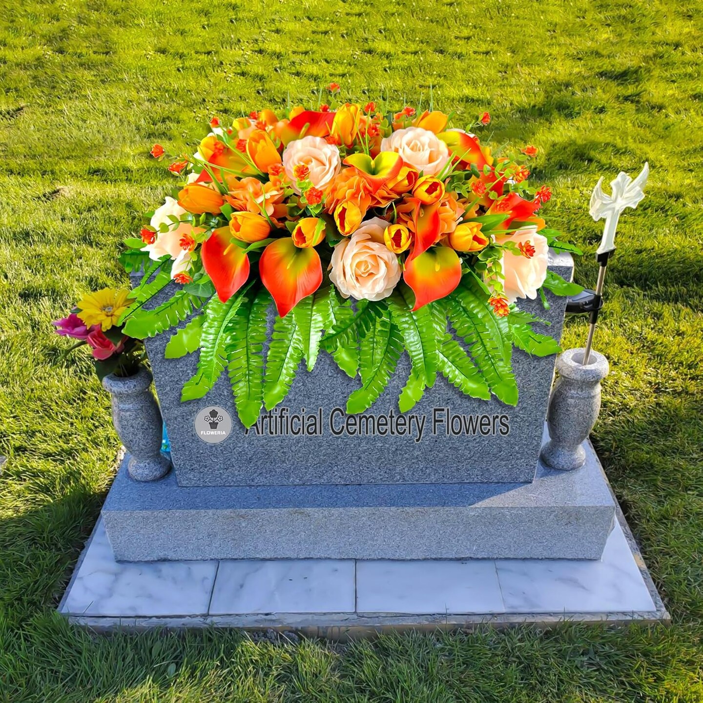 Summet Bushes Artificial Cemetery Flowers