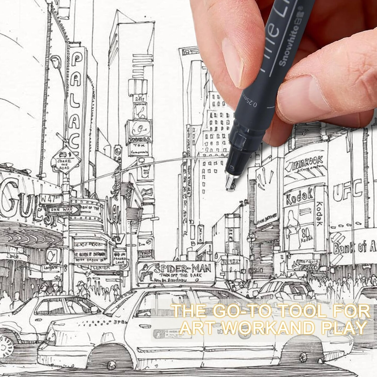Micro Fineliner Pens, Black Drawing Art Pens,12 Archival Pen Waterproof Ink Set Artist Supplies Archival Inking Markers Sketch Outline Pen, Precision Drawing and Sketching Kit