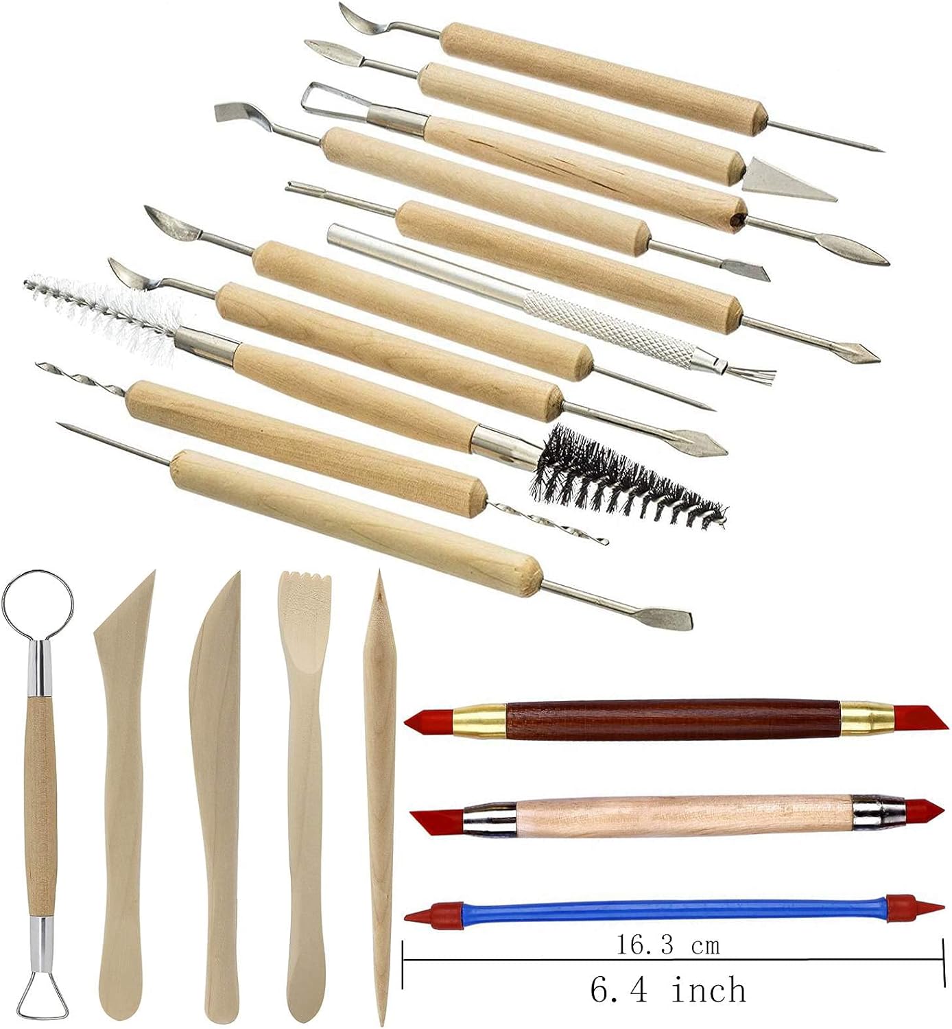 Pottery Sculpting Tools 32PCS Ceramic Clay Carving Tools Set