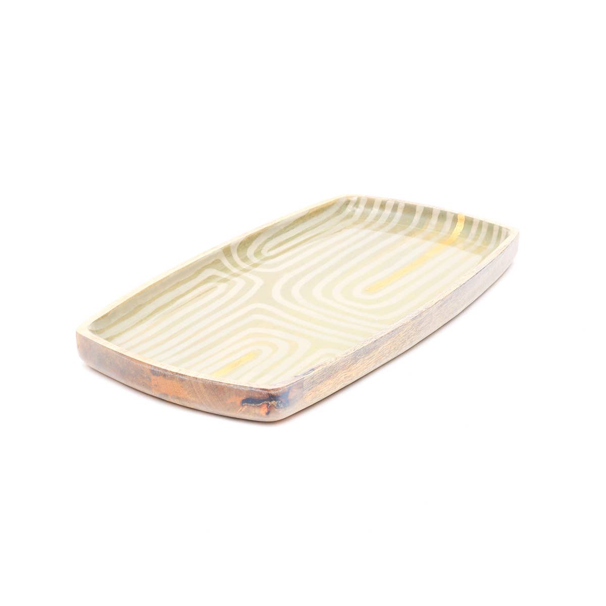 Running Stripes Wooden Platter (Small)